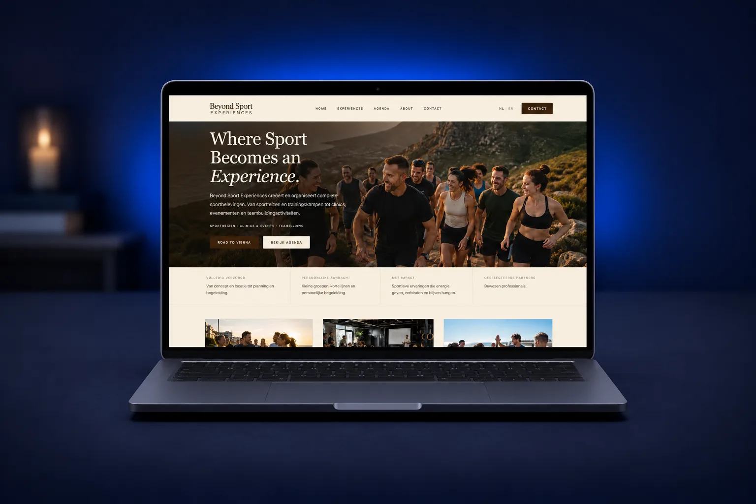 Beyond Sport Experiences: website