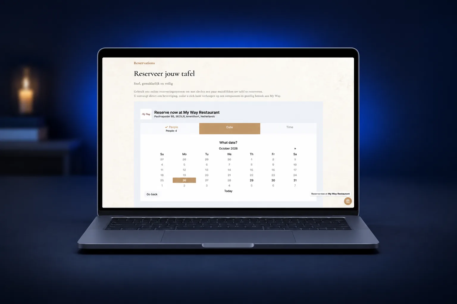 MyWay Restaurant: Reserveringssysteem